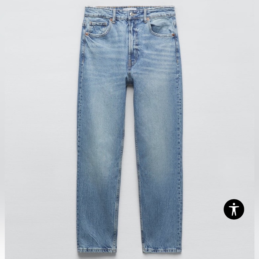 Zara high rise straight leg jeans size 8 NWOT
